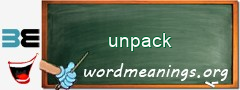 WordMeaning blackboard for unpack